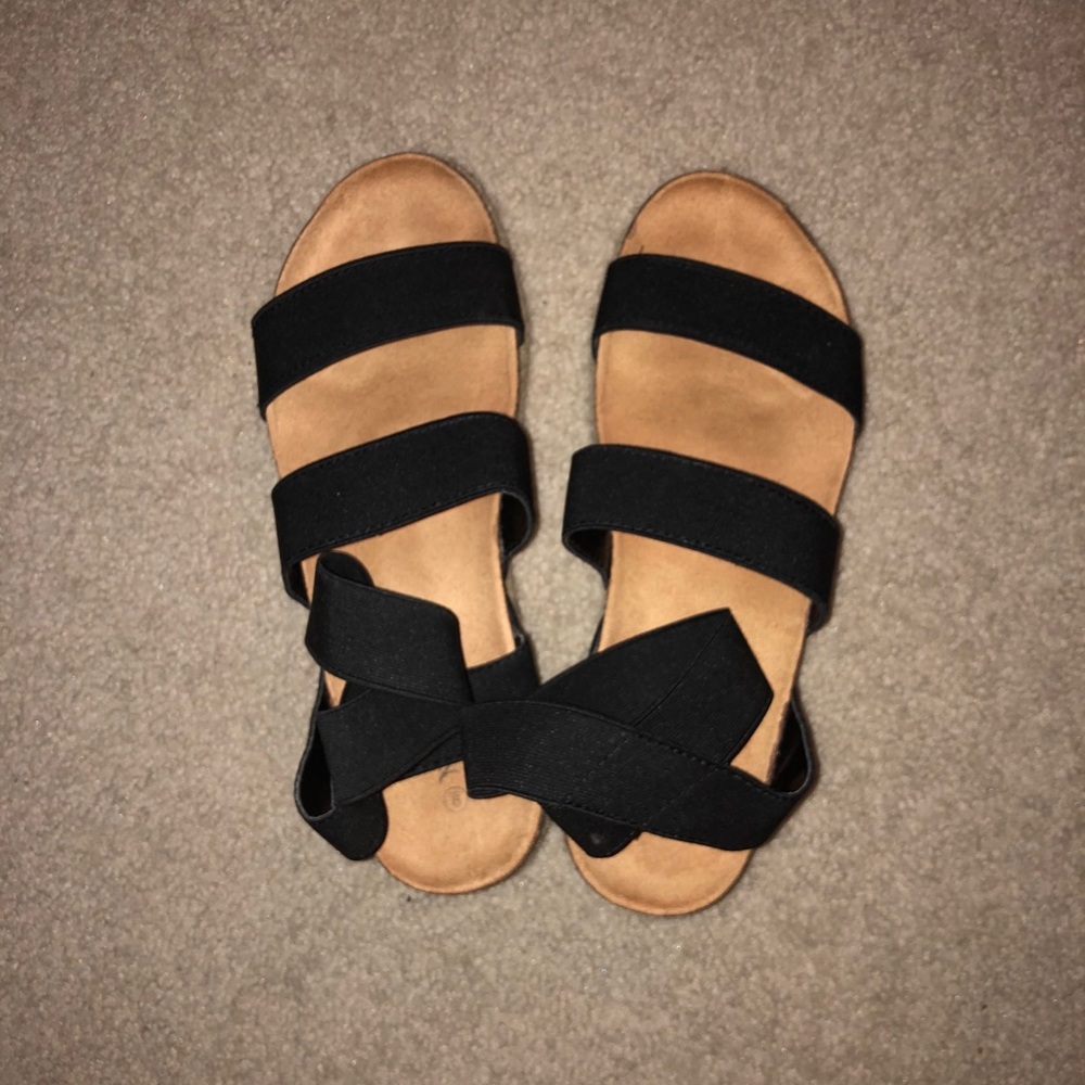 Black Platform Sandals Size 9